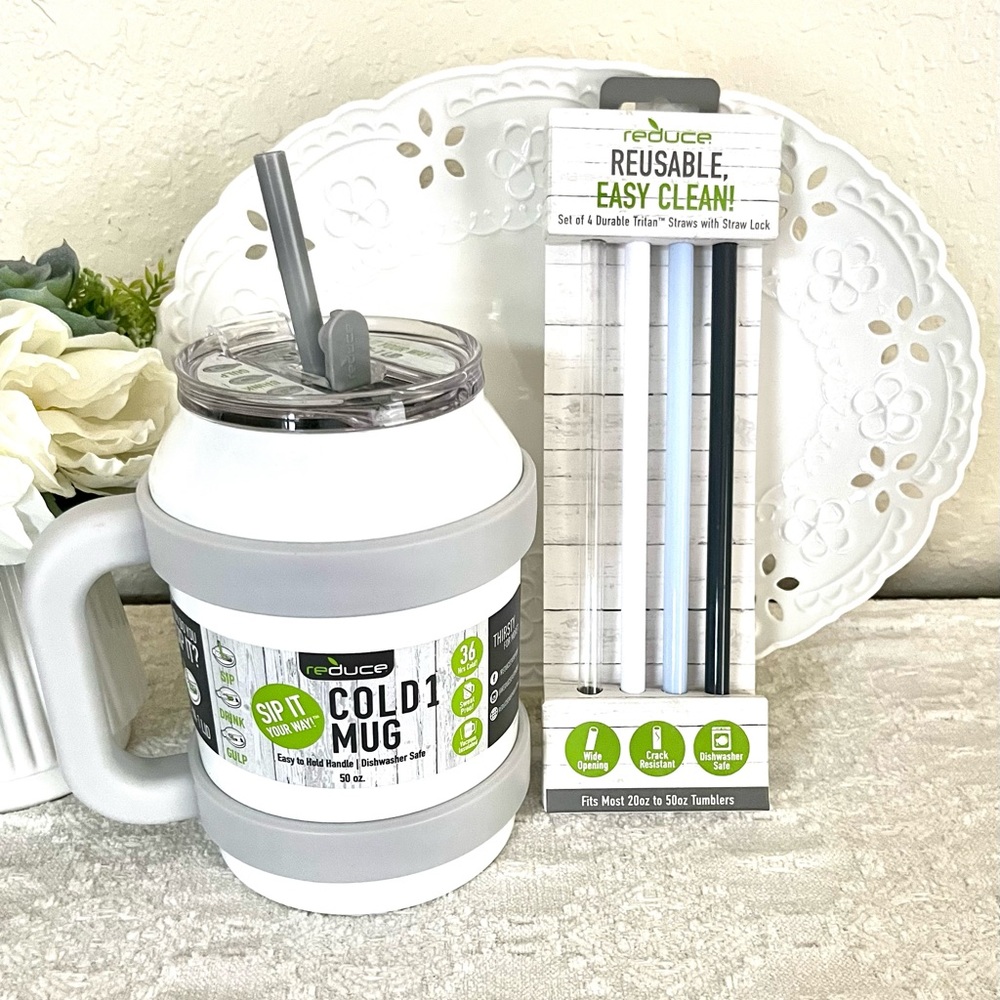 REDUCE COLD 1 Mug Tumbler & Straws